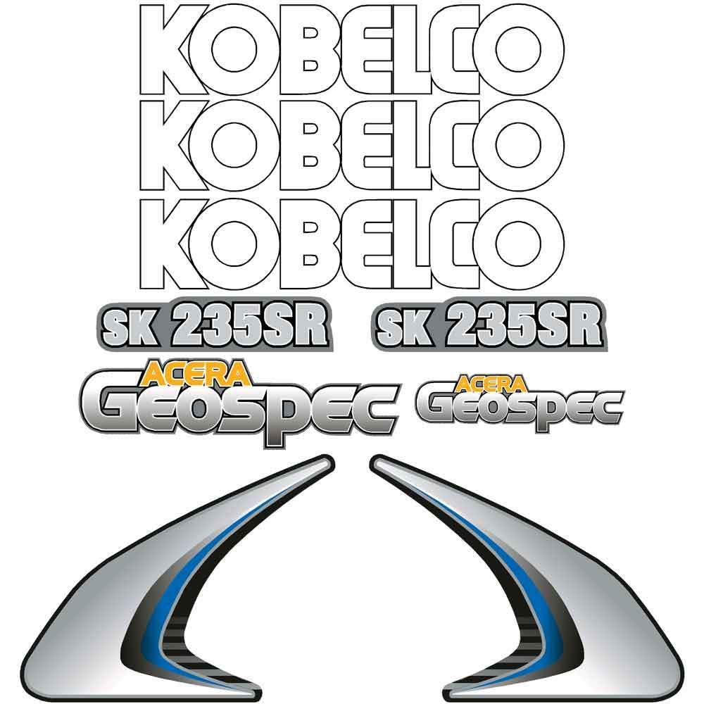 Kobelco SK235SR-2 Decals Stickers New Repro Kobelco Decal Kit | eBay