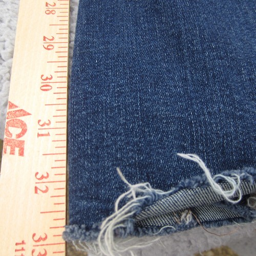 Jeans Paige donna 32 blu vita alta Lou Lou svasato cuciture intrecciate orlo grezzo Casabella - Foto 19 di 24