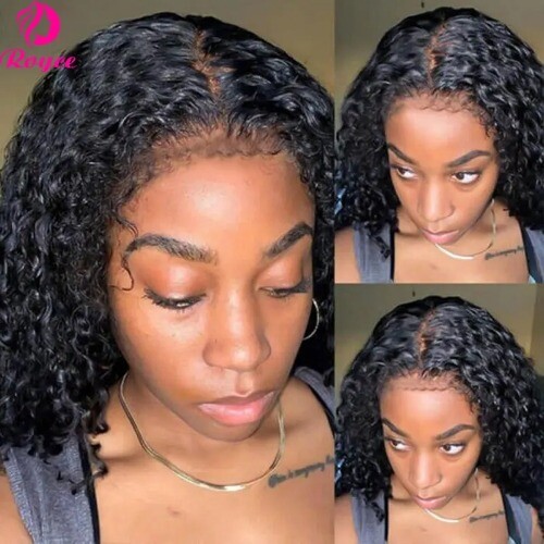 Pelucas de cabello humano bob corto rizado rizado 13x4 peluca frontal de encaje Remy cierre 4x4 - Imagen 14 de 24