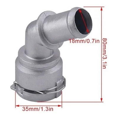98-26 Upgrade 45 HOSE Aluminum Coolant Flange HEATER FOR VW AUDI  A4 A6 A5 S4 S5