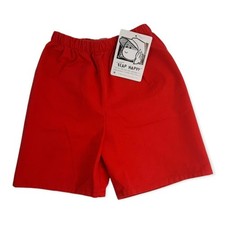 Vintage Flap Happy Shorts Boys 2 3 5 Red Cotton Elastic Waist Late 90s USA Made