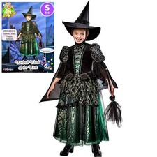 Wizard of Oz-Wicked Witch-Costume-girls 4-6-hat-cape-broom-Book Week-School Play