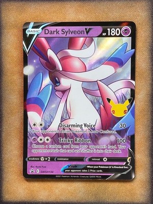 Pokemon Dark Sylveon V SWSH134 Celebrations Black Star Promo Holo NM