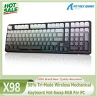 ATTACK SHARK X98 98% Tri-Mode Wireless Mechanical Keyboard Hot-Swap RGB For PC