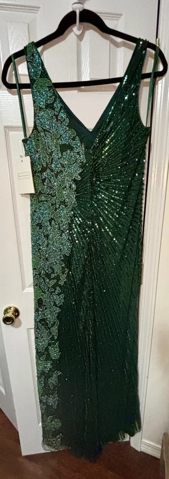 NWT MAC DUGGAL SZ 16 IN DEEP GREEN Sleeveless Evening Gown #5473 - Image 4 of 4