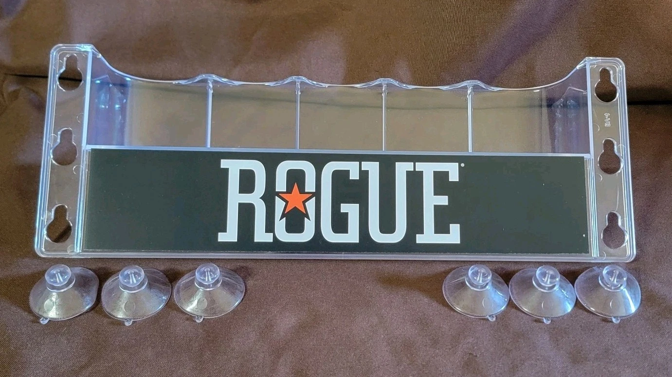 Rogue Brewery Cooler Door Slim Can Beverage Display Rack Can Holder Clear