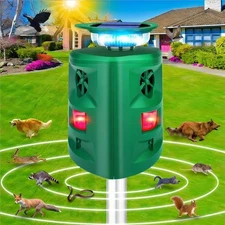 360°Solar Ultrasonic Animal Repellent, Deer Repellent Devices Cat Repellent O...