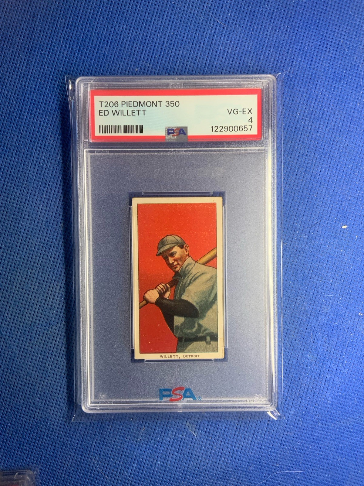 1909-11 T206 PIEDMONT 350 ED WILLETT PSA 4