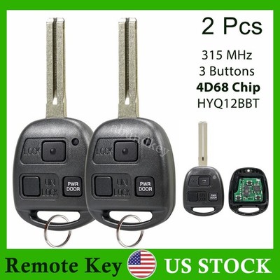 2 Key Fob Remote 3B for 2004 - 2008 Lexus RX330 RX350 RX400H HYQ12BBT 68 Chip