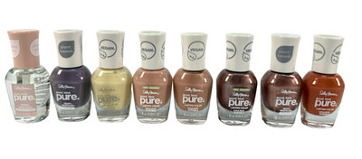 Sally Hansen Good Kind Pure Lot of 7 Pastel Earthy Colors + Free Aroma Oil