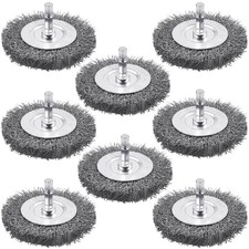 8 Pack 3inch Wire Wheel Brush for Drill, Wire Brush for Drill with 1/4 Inch H...
