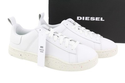 DIESEL S-Clever Low Lace Men Sneakers EU44.5 White Leather Almond