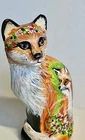 Fenton  GLASS  Beautiful. FOX  on Foxy 5”  CAT.   Rachelle   OOAK