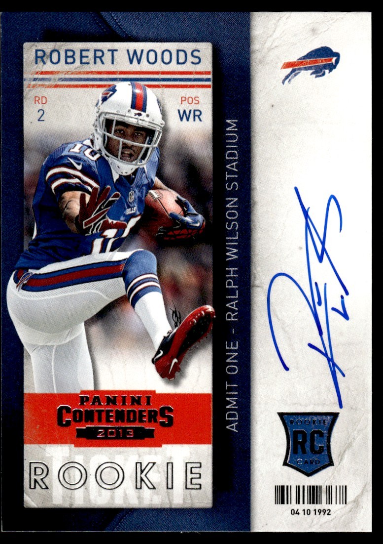 2013 PANINI CONTENDERS ROBERT WOODS ROOKIE AUTO BUFFALO BILLS #231