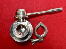Cipriani Harrison Clamp Butterfly SS Valve 1.5” AISI 316L 3029/22 And Clamp