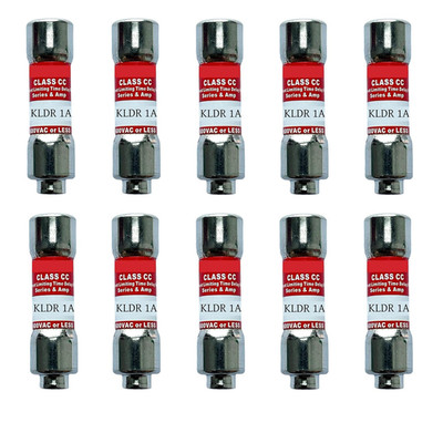 10-Pack New KLDR-1 KLDR-1A 1AMP 600Vac Time Delay Fuse, KLDR 1A Class