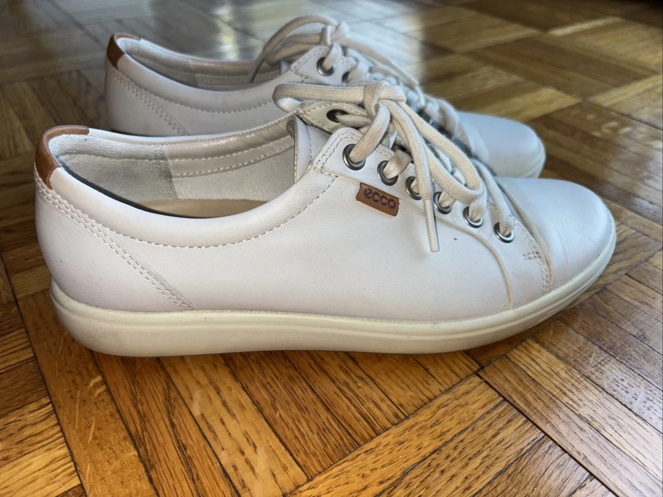 Ecco Soft 7 Shoes Womens Size 7 Leather Low Top Lace Up Comfort Sneakers EU 38 - Image 2 of 4