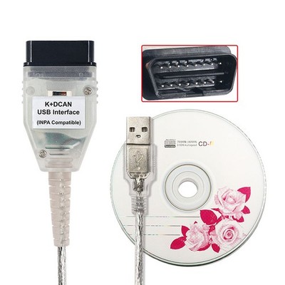 OBD diagnostic USB interface cable for Ediabas INPA K + DCAN BMW OBD 2