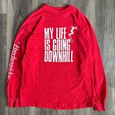 Vintage Breckenridge T-Shirt Men's Size S My Life Is Going Downhill 1980s Red