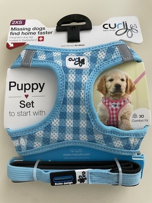 NEW Curli Vest Harness Air-Mesh 3D COMFORT FIT Harness Size 2XS - Blue