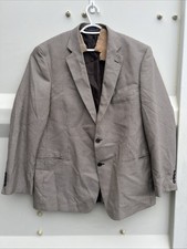 Stafford Essentials Classic Fit Men's Sz 46L Elbow Patches Blazer Sport Jacket