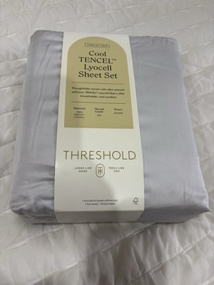 NWT Threshold Gray Sheet Set Luxurious Bedding Twin- 320 thread count