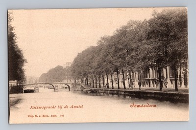 Keizersgracht bij de Amstel Bridge Amsterdam Postcard NJ Boon #101
