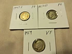 THREE SILVER DIMES-SCRAP SILVER--3 ROOSEVELT IMES --FREE SHIP