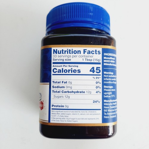 Manuka Health of New Zealand 100% miele di Manuka grezzo MGO 400+ UMF 10+, 17,6 once 5/28 - Foto 2 di 6