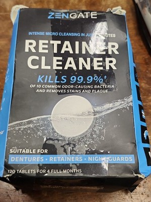 ZENGATE Retainer Cleaner Tablets  Quick 3-Minute Clean for Dentures Retainers