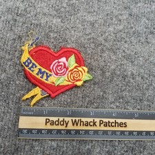 Vintage Be My Heart Rose Valentine Love Patch...