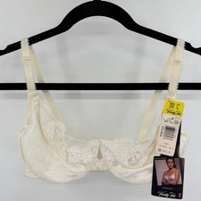 Vanity Fair Vintage underwire bra cream ivory lace detail size 38 C new with tag