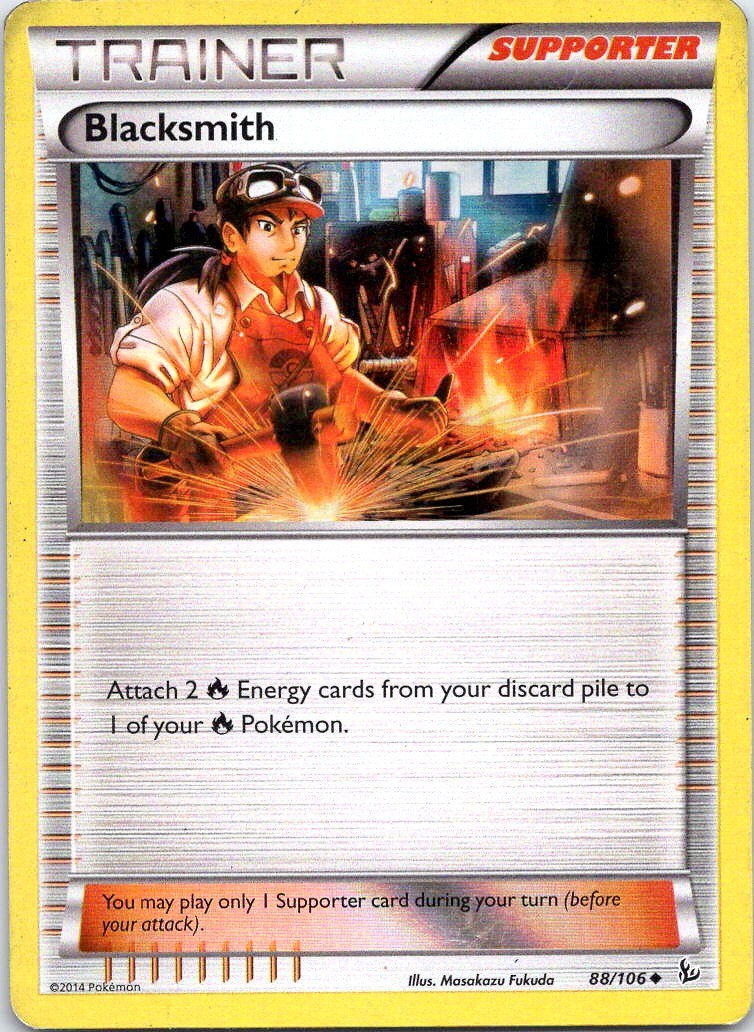 BLACKSMITH 88/106 UNCOMMON FLASHFIRE POKEMON MP REVERSE HOLO