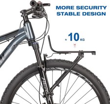 Portapacchi Anteriore Per Bici In Lega Di Alluminio – 22 X 13,8 Cm, Robusto, Per MTB E Bici Da Strada, Installazione Rapida