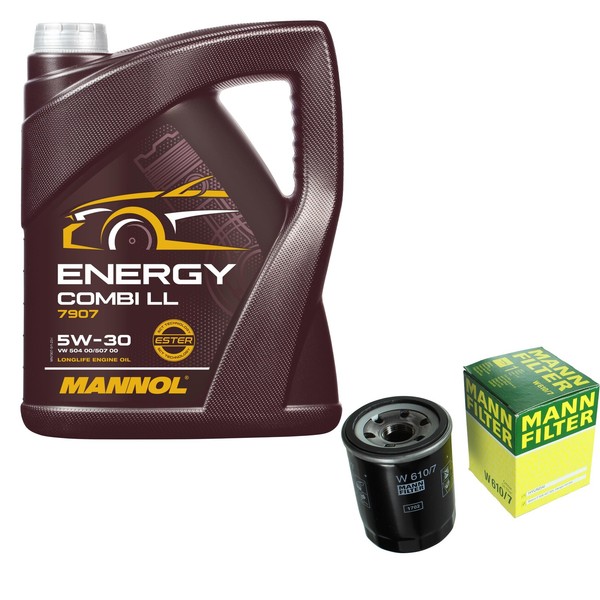 Mann Inspektionspaket 5L Mannol Energy 5W-30 FüR Hyundai I10 1.0 1.2 I20 Atos-image