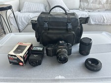 CANON T50 Camera Lot With Lenses Flash Bag Accessories 244T