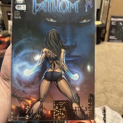 Michael Turner's Fathom #2A (October, 2008 Tribute Issue) Signed 2x JT Krul +