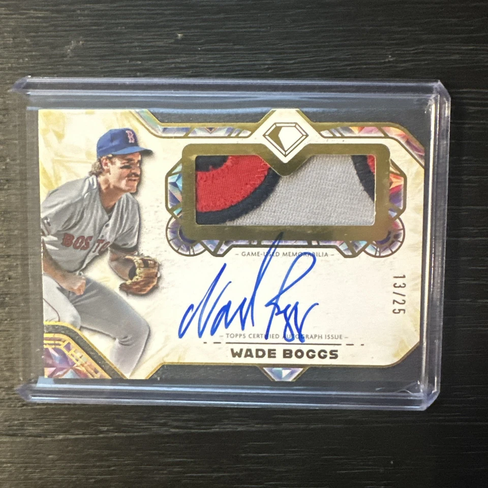 2025 Topps Diamond Icons Уэйд Боггс Игра Б/у Jumbo Patch Авто /25 - Изображение 2 из 4