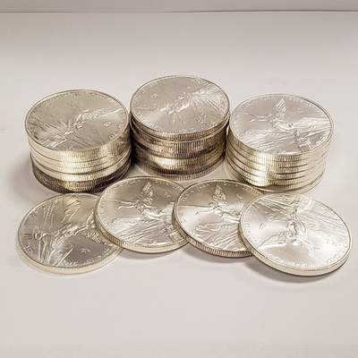 #ad #ad 2014 Mo Mexico Libertad Onza 1 oz .999 Silver BU Original Luster U2945 STOCK $99.95