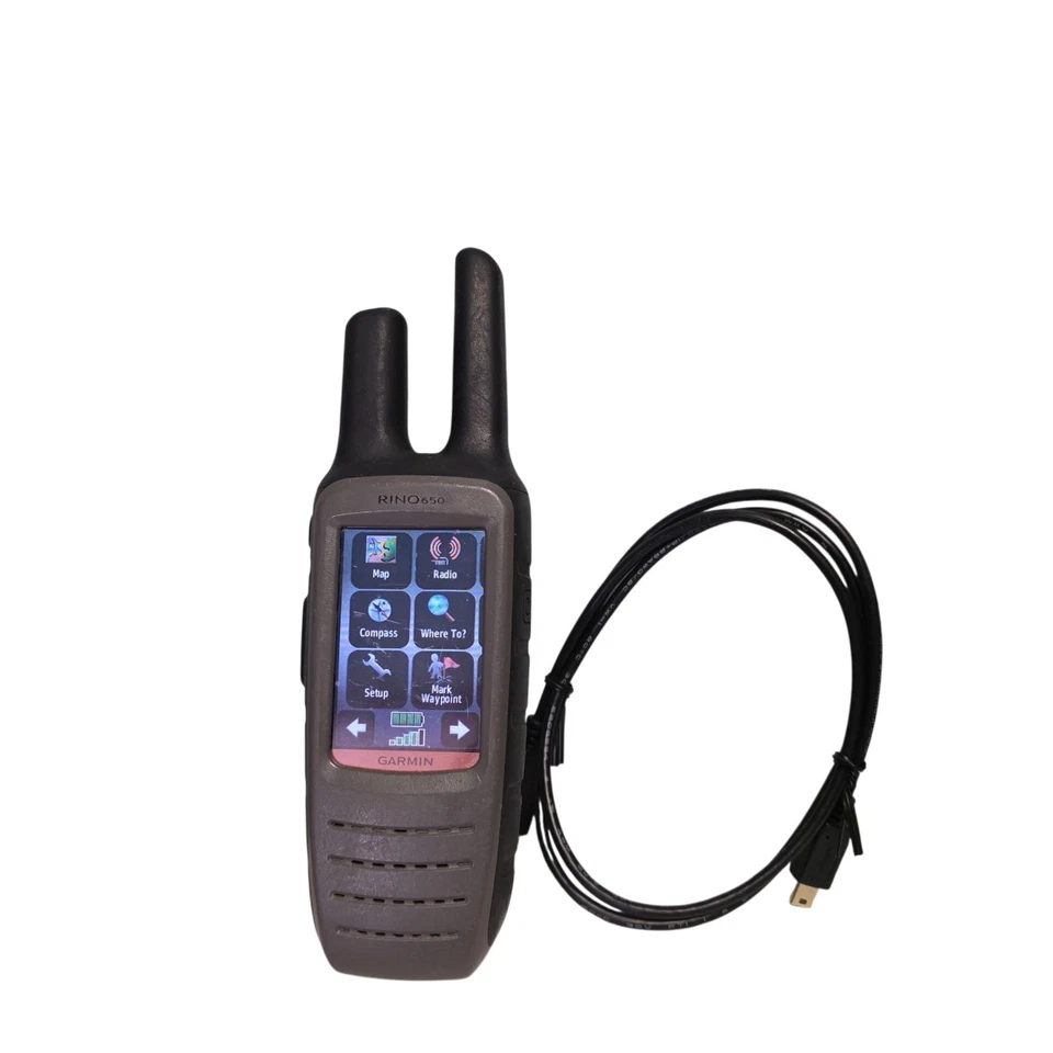 Garmin Rino 650 Handheld GPS 2-Way Radio  With Battery Pack - Image 3 of 4