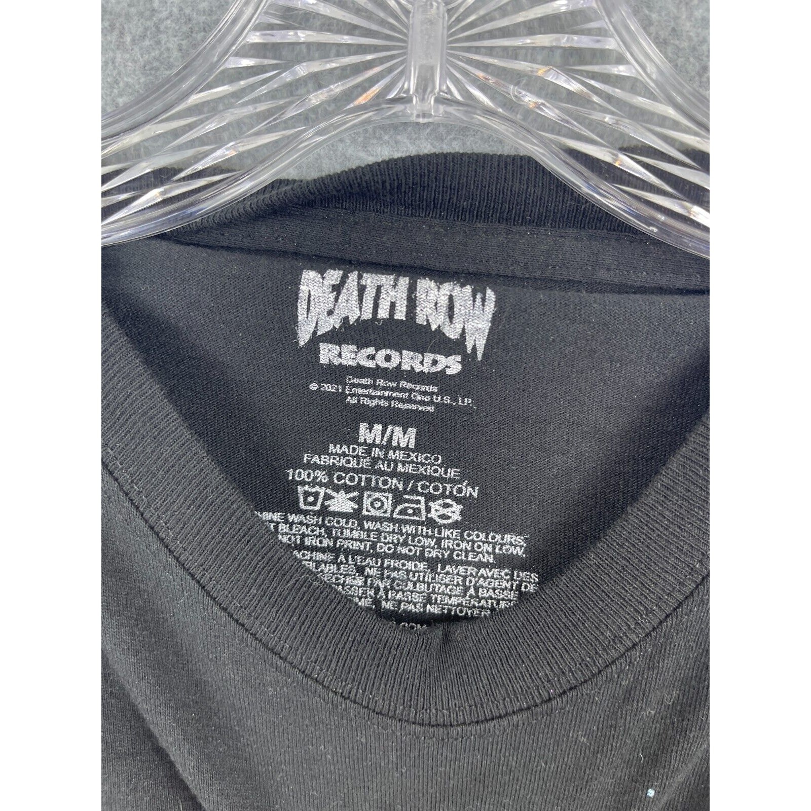 FILA Camicia Death Row Snoop Doggy Dogg stile cane M nera manica lunga taglio