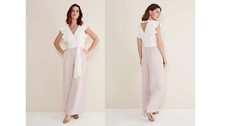 Phase Eight Women's Kallie Jumpsuit Size 14 Antique Rose /Ivory Mother Of Bride