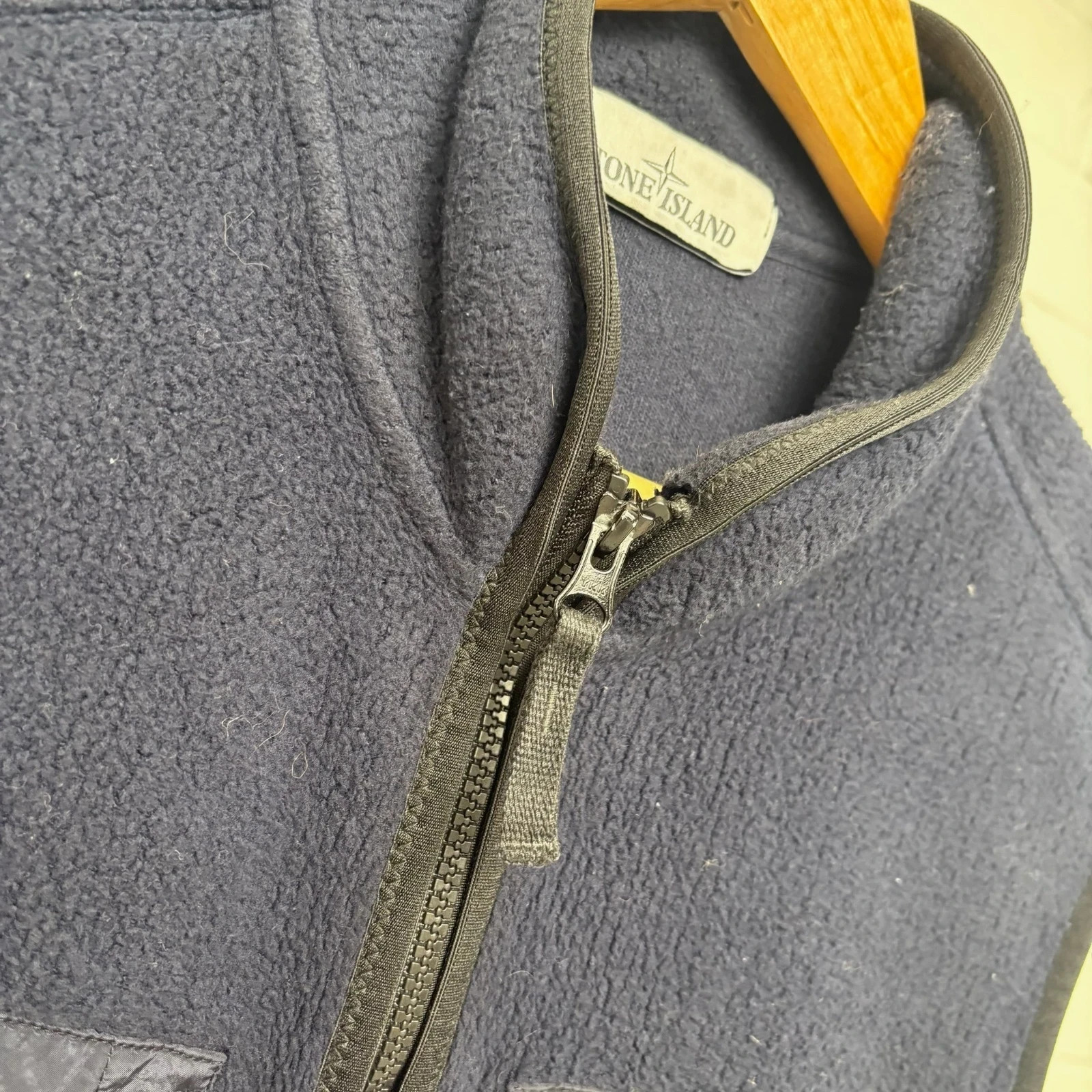 Stone Island Navy Teddy Fleece Gilet image 5