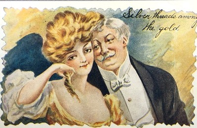 1911 Romantic Picture Postcard ~ Silver Threads Among The Gold ~ #-6798