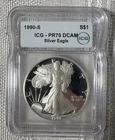 1990-S American Silver Eagle PR70 DCAM ICG