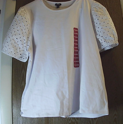 #ad #ad Express Womens Fashion Spring Top White XL NWT $12.49