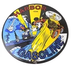 Vintage Harbor Gasoline Sign - Mickey Gas Pump Motor Oil Porcelain Sign