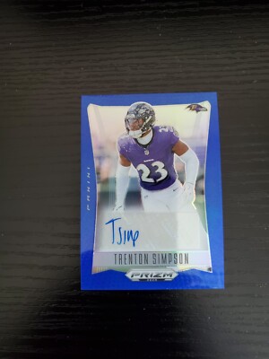 Trenton Simpson - 2024 Prizm Deca Football Autograph - BLUE PRIZM AUTO /49