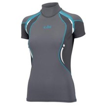 Gill Women's Short Sleeve UV Rash Guard Vest Swimwear Ash Gray