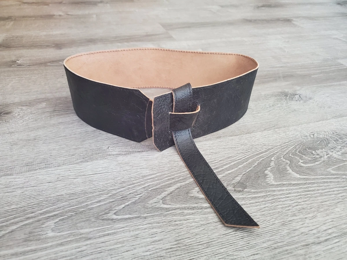 Distressed Leather Belt, Wide Women Belts, Fashion Sash Belt, Wrap Handmade  Belt